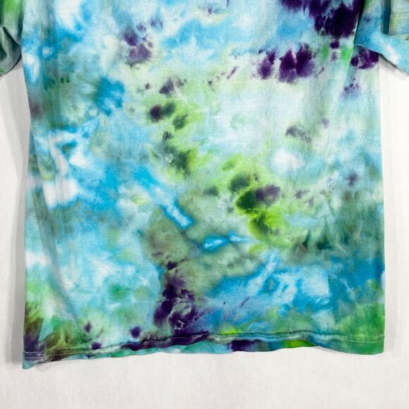 Eminem‎ Small T Shirt Handmade Tie Dye Short Sleeve Green Blue Tee Rapper 1507 - Picture 9 of 11